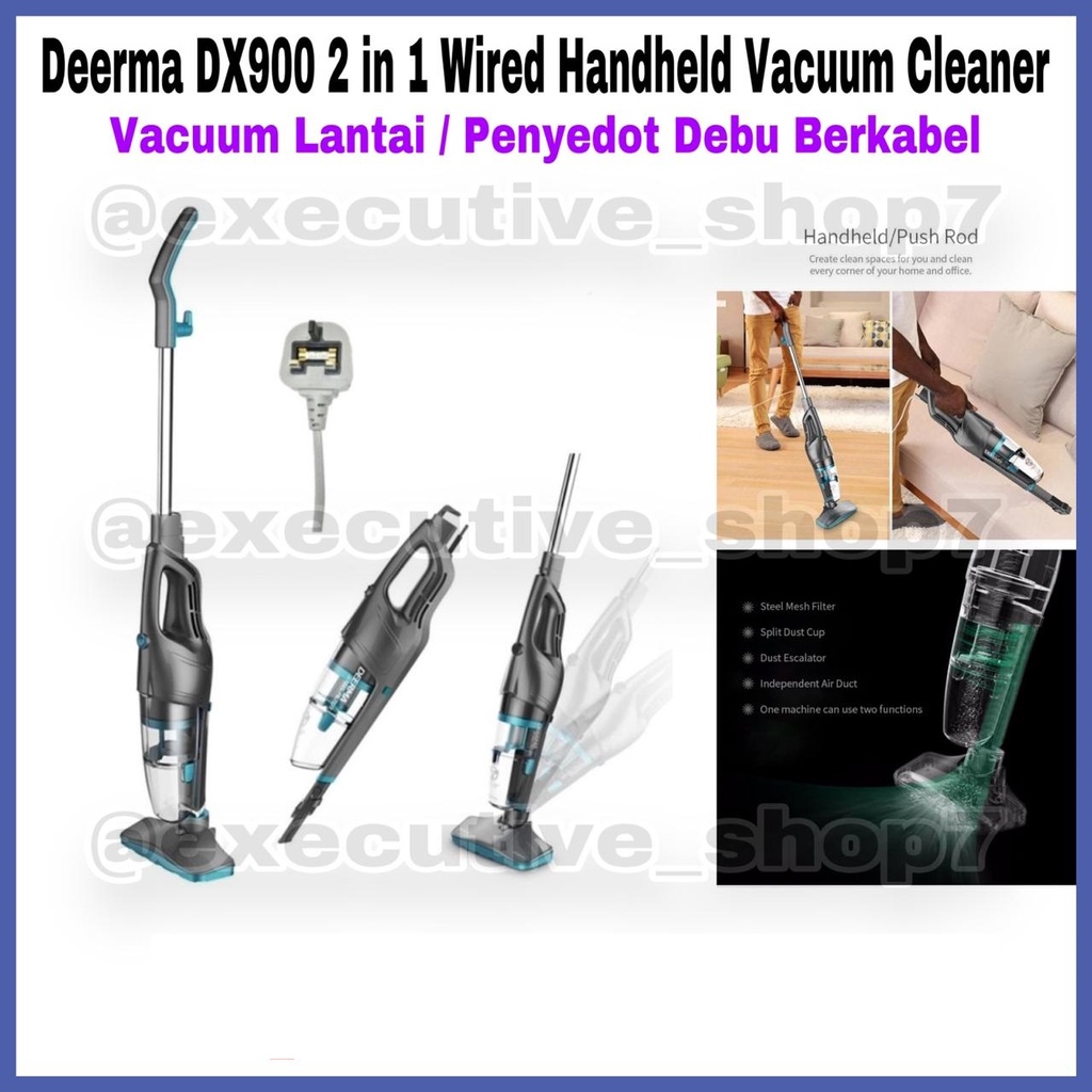 Deerma DX900 2-in-1 Wired Handheld Vacuum Cleaner - Vacuum Lantai / Penyedot Debu Berkabel - Garansi Resmi 1 Tahun