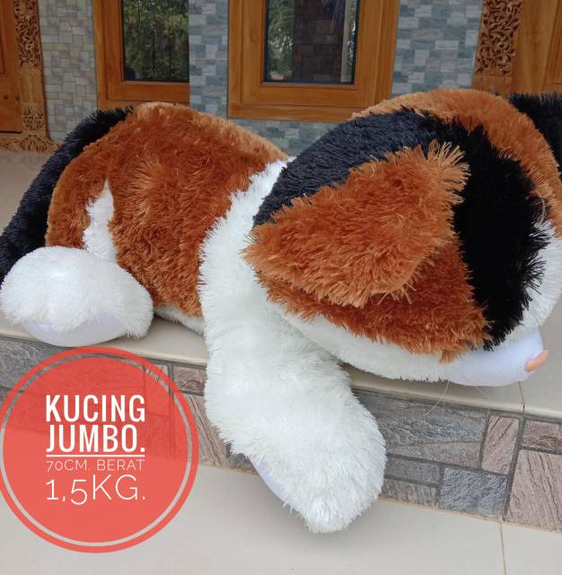 Boneka kucing  jumbo besar murah kualitas terbaik isian PADET produk SNI /boneka hewan lucu