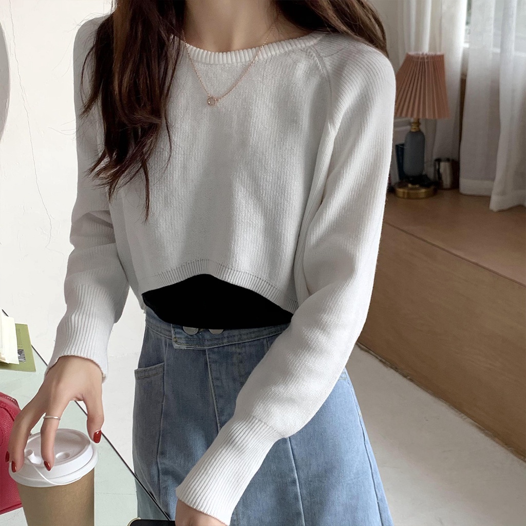 XIAOZHAINV Sweater Rajutan Wanita Korean Style Lengan Panjang 9572