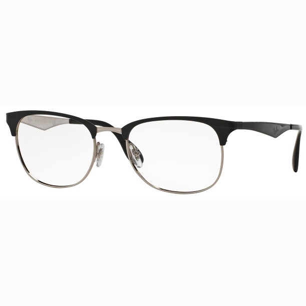 Ray-Ban Frame Clubmaster RX 6346 2861 52 Black Silver