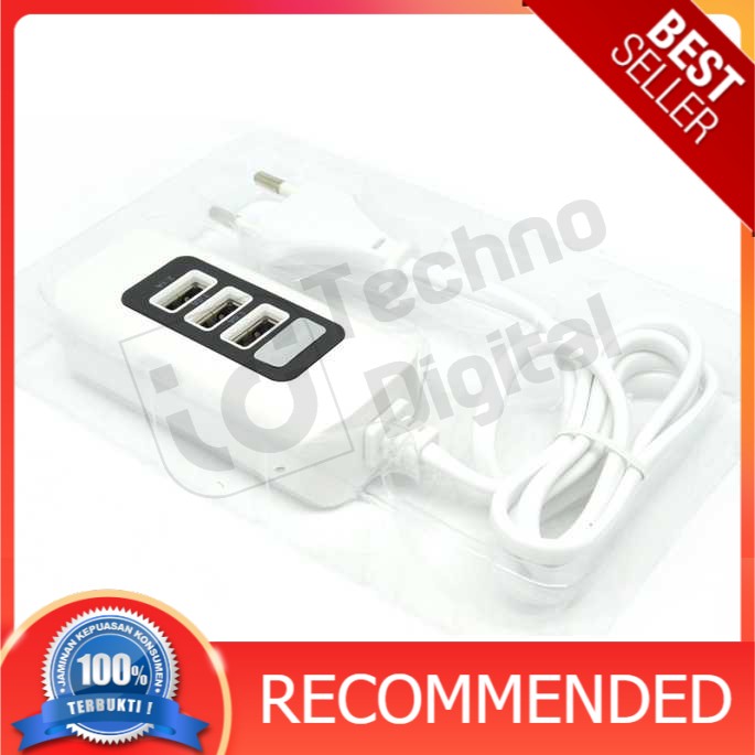 USB Treavel Charger Hub 3 Port 5V 2.1A EU plug - Terminal Charger USB