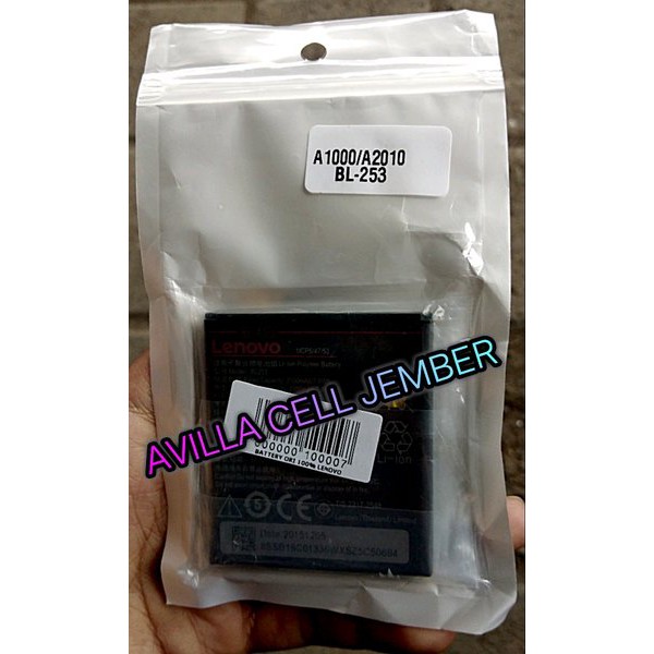 BATERAI BATRE ORIGINAL 100 PERSEN BL 253 BL253 BL-253 LENOVO A1000-A1000 Murah