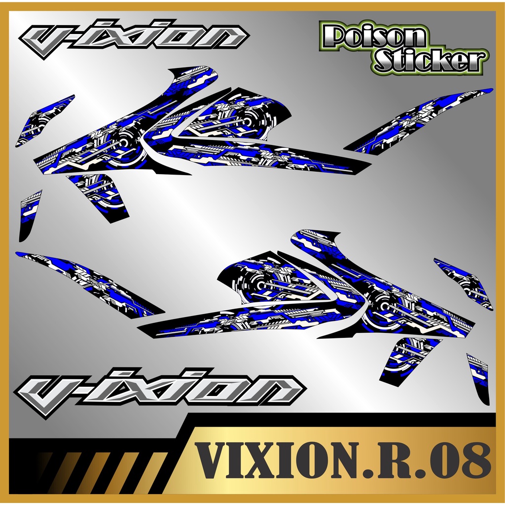 STRIPING STICKER VIXION R STIKER VIXION R NEW STICKER LIS LIST VARIASI YAMAHA VIXION R CODE 08