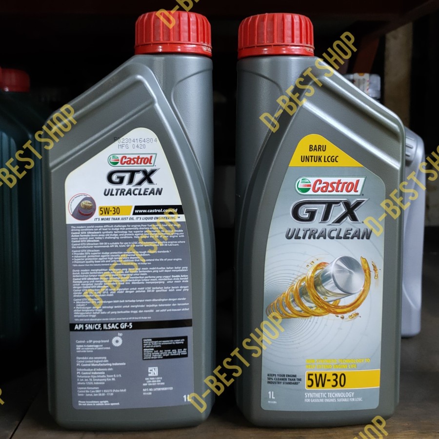 Oli mesin LCGC CASTROL GTX ultraclean / ULTRA CLEAN 5w/30 - 1 liter