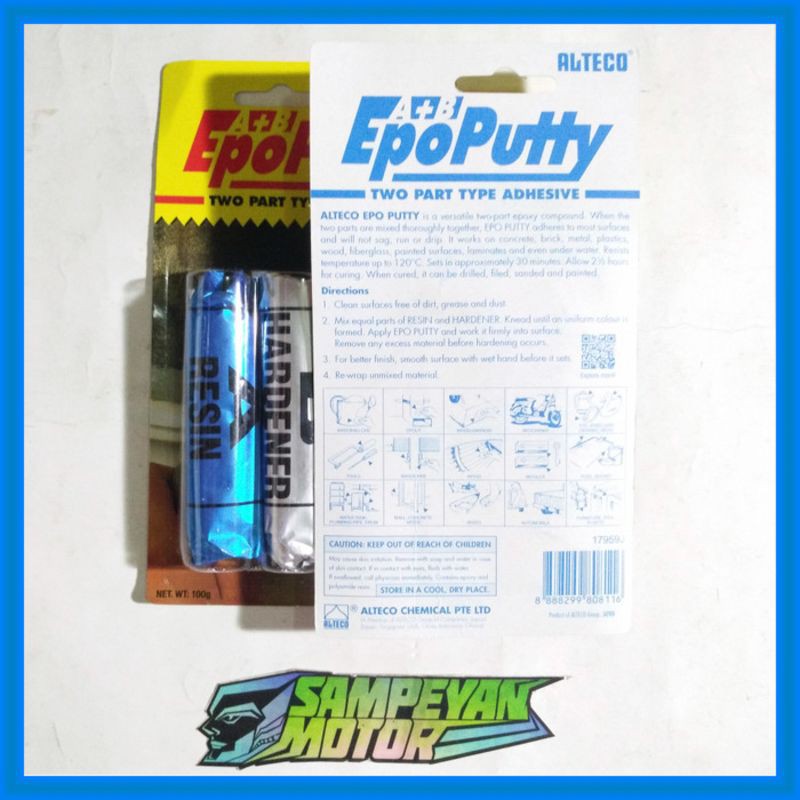

ALTECO LEM BENGKEL LEM PORTING EPO PUTTY A PLUS B 100 GR