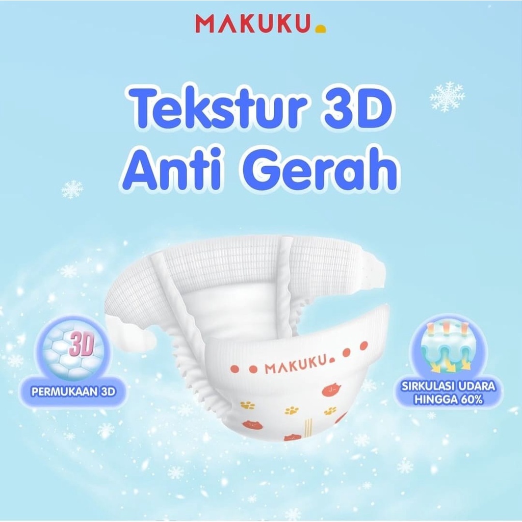 Makuku Air Diapers Tape S 38 , M 36 , L34/pampers bayi