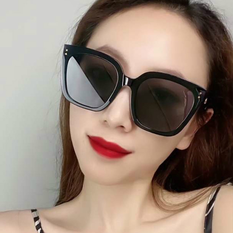 Korean style men's and women's rice nail square KUKU trendy men's and women's fashion sunglasses