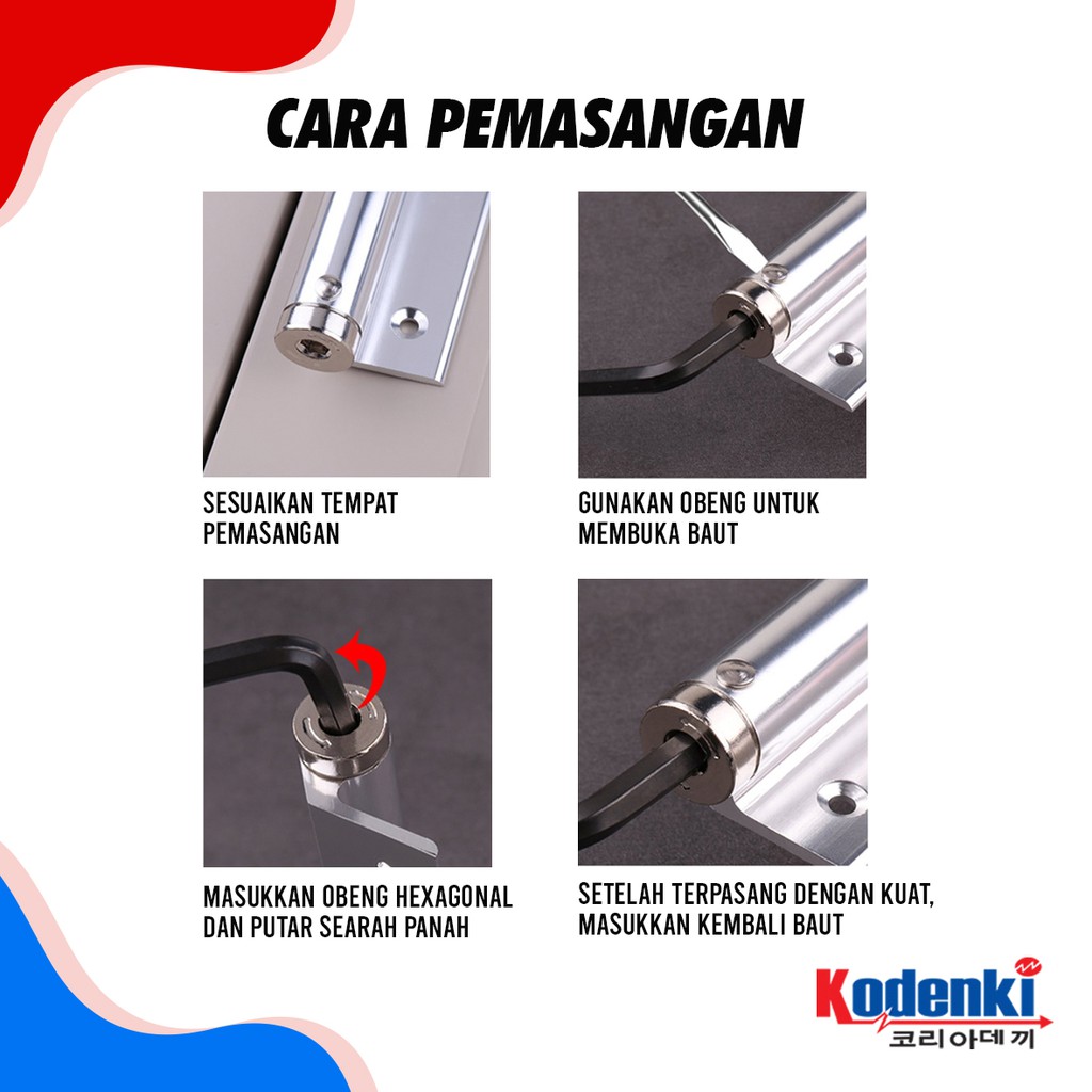KODENKI Mini Hidden Door Closer - Penutup Penahan Pintu Otomatis