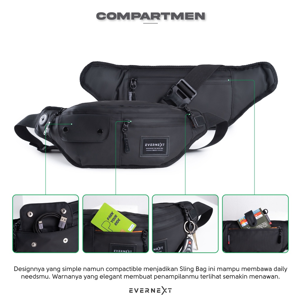 Tas waist bag pria terbaru kualitas branded original selempang cowok distro terkini slempang laki laki tas pinggang pria import waitsbag pria termurah waisbag pria tas pria selempang waterproof anti air tas selempang pria anti maling NOAH series