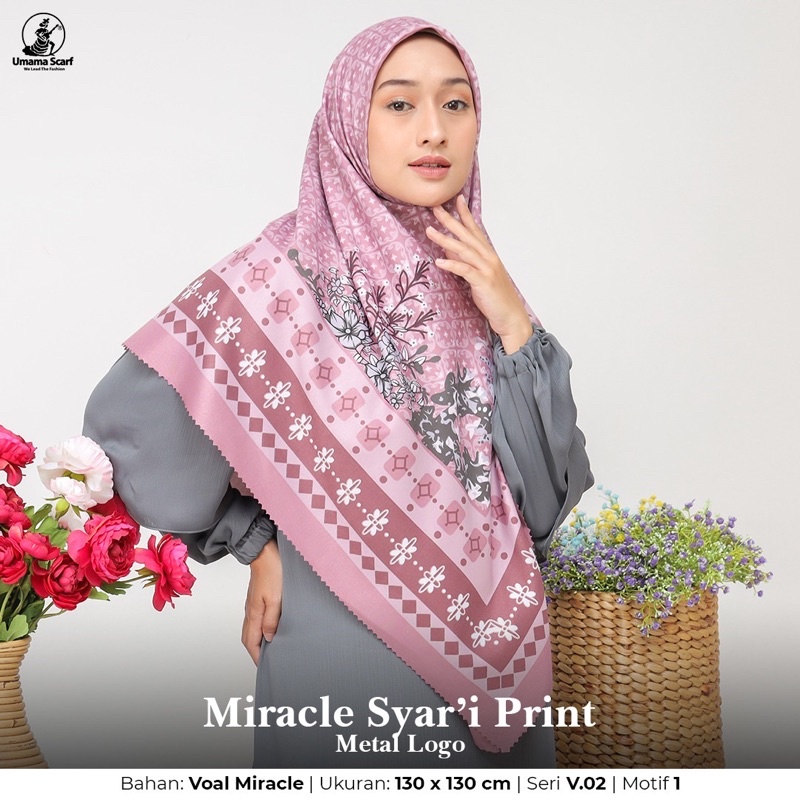 [PART 3] HIJAB SEGIEMPAT VOAL MIRACLE SYARI MOTIF LASER CUT