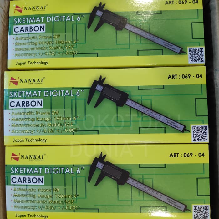 Nankai Sigmat Digital Caliper Jangka Sorong Sketmat Carbon 150mm