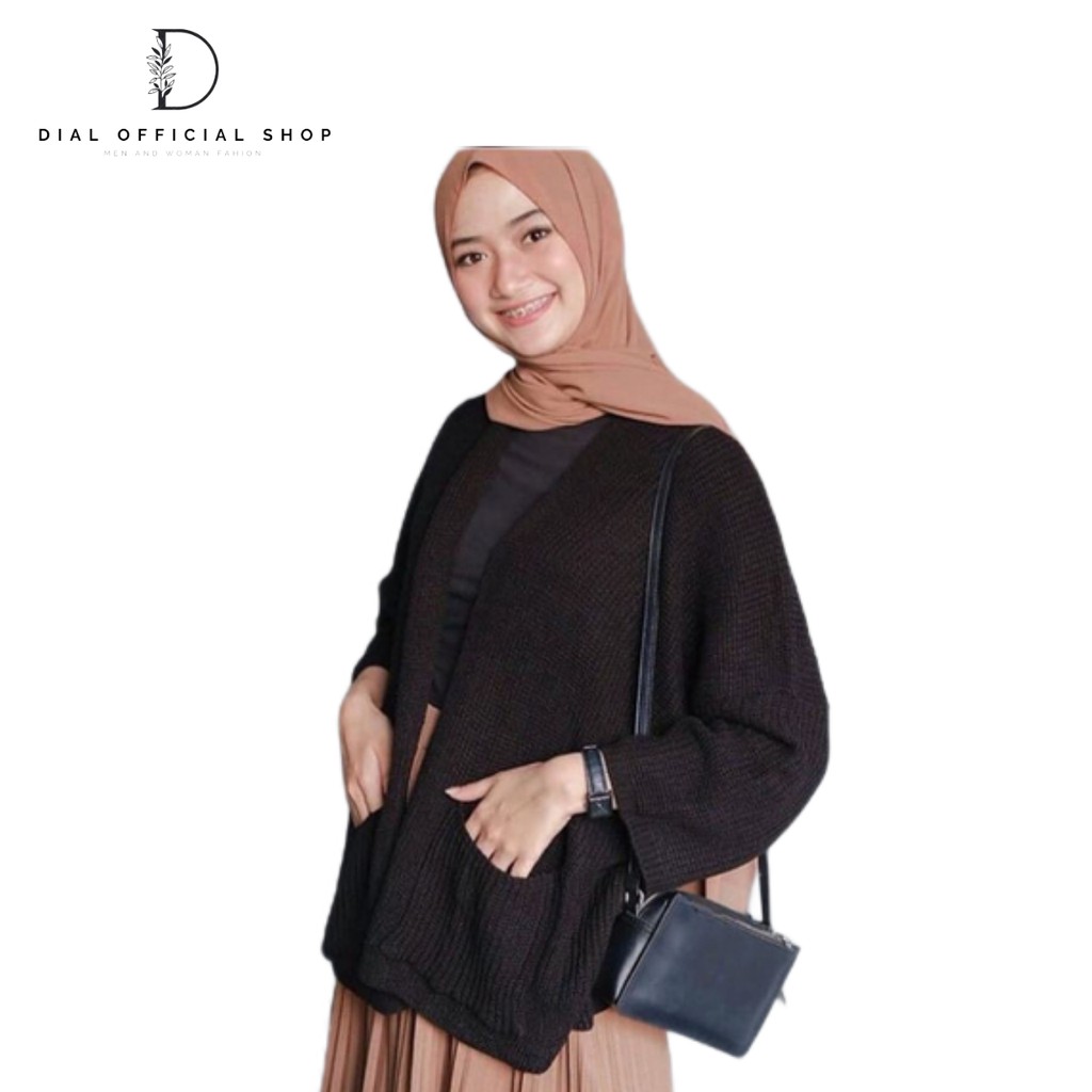 DIAL - Cardigan Rajut Panjang Tebal Loocy 7 Gate Kardigan Wanita-3