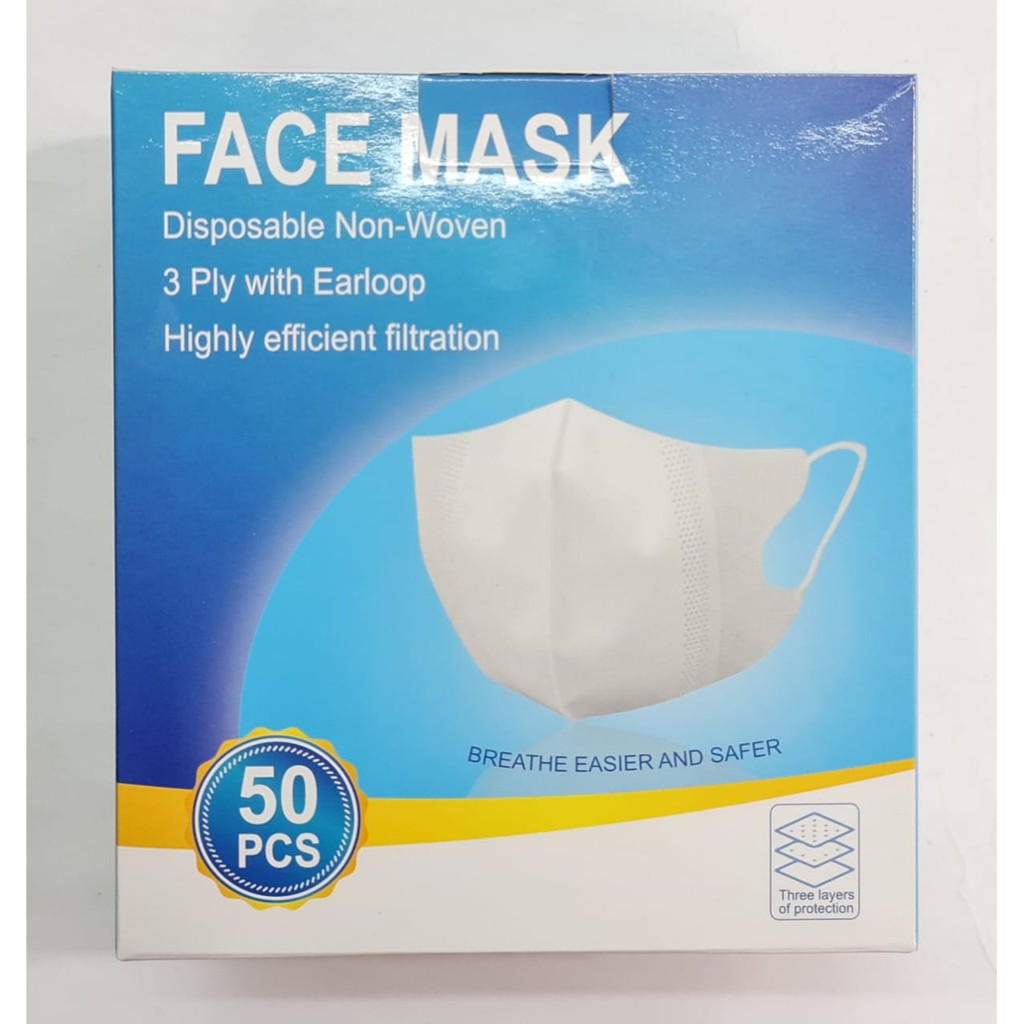 MASKER DUCKBILL 3PLY 50 PCS (1 BOX)