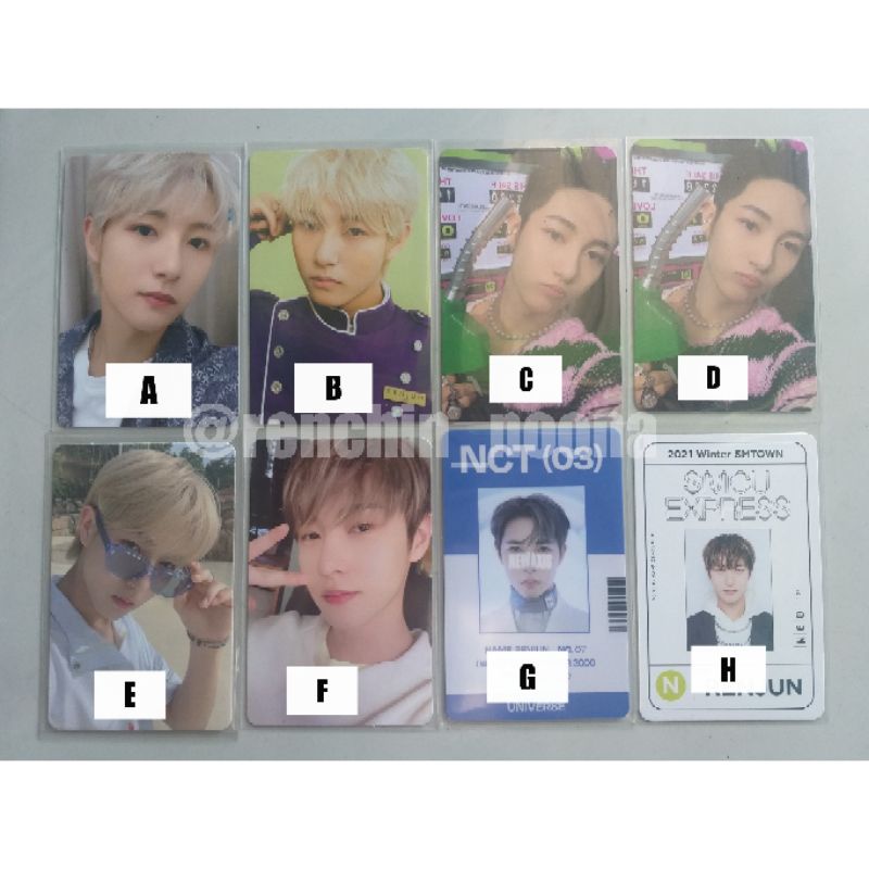 PC RENJUN NCT DREAM [ PHOTOPACK SG22 GLITCH EPOXY HF SELCA IDC UNIVERSE PASSCARD]