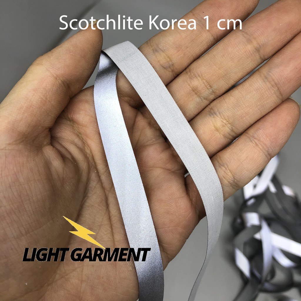 Scotlight Kain Korea 1 CM 100 METER / Scotchlite / Reflektor / reflektif/ skotlet/ scotlite tebal