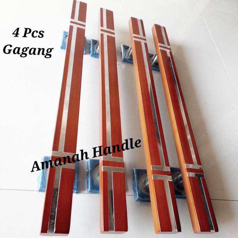 Lengkap Tarikan Handle pintu rumah 1 set kunci stainless anti karat 45cm 33cm terlaris