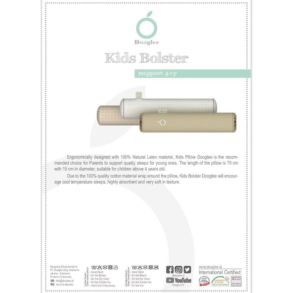 Dooglee kids bolster