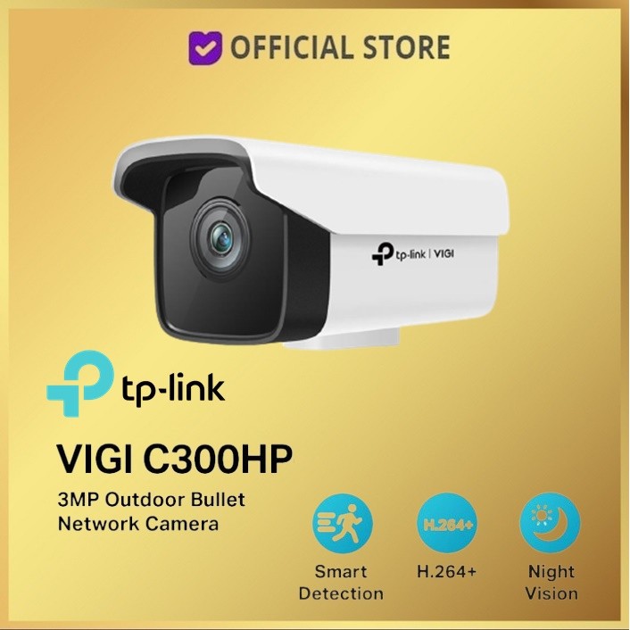 cctv tp-link outdoor 3mp bullet network camera poe 12v ip67 3d DNR Onvif vigi c300hp 4-UN