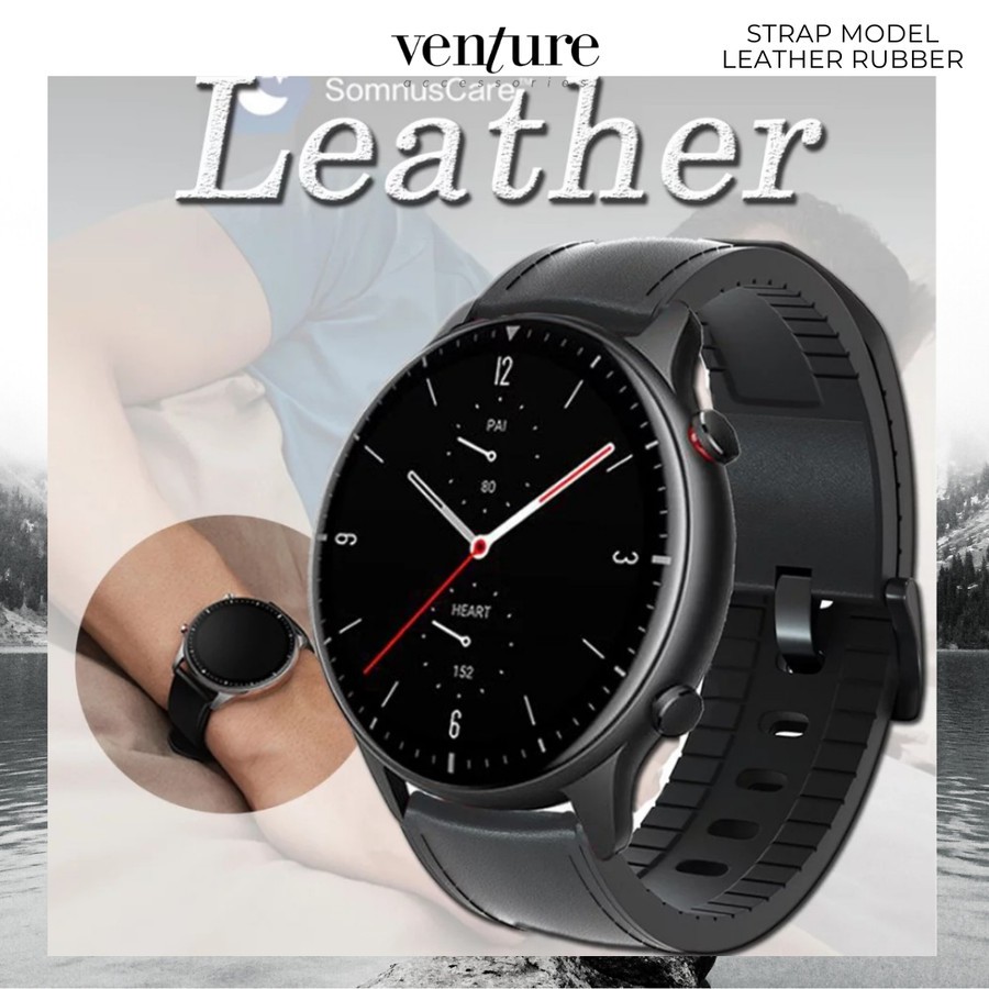 TALI JAM STRAP XIAOMI HUAMI AMAZFIT GTR 2 MODEL LEATHER RUBBER