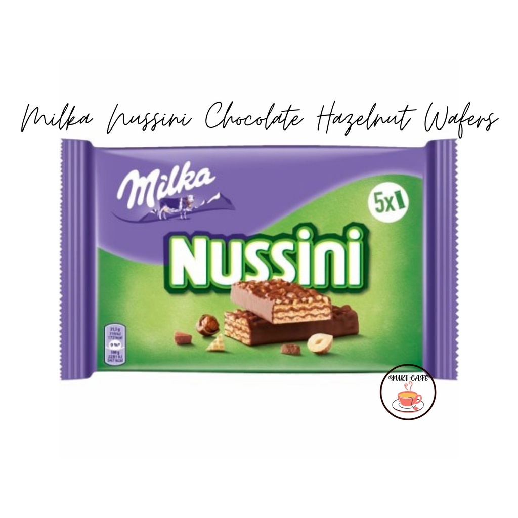 

COKELAT - MILKA NUSSINI CHOCOLATE COVERED FILLED HAZELNUT WAFERS