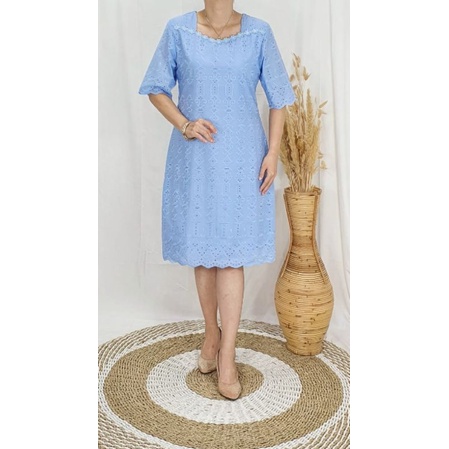 Dress katun bolong, Dress bangkok ,Dress brokat import, Dress Brokat, Dress Eve