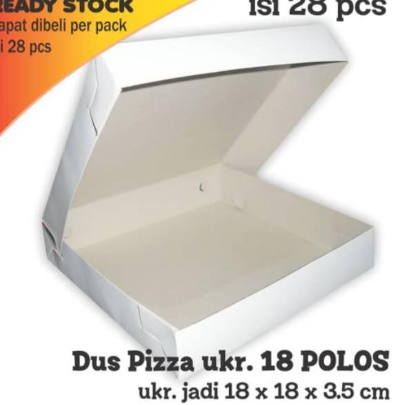 

❤ BELI ❤ Dus Pizza 18 x 18 x 3,5 cm POLOS (28 pcs )