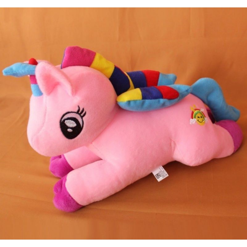 Boneka Unicorn Soft Sayap Rainbow My Pony Plush Toys lembut halus bagus SNI