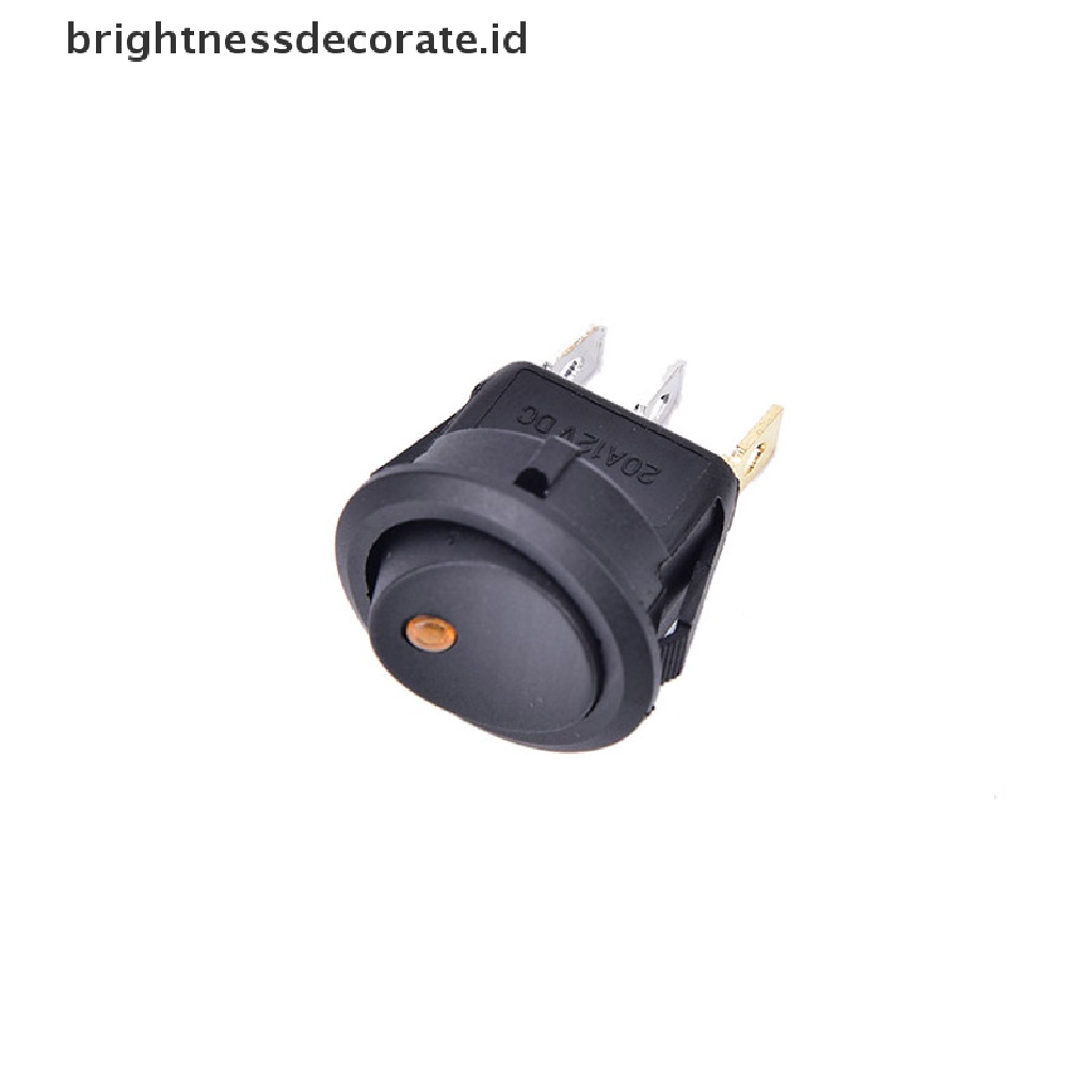 (Birth) 4pcs Saklar Rocker On / Off 12v Anti Air Bentuk Bulat Dengan Lampu Led Untuk Mobil / Perahu