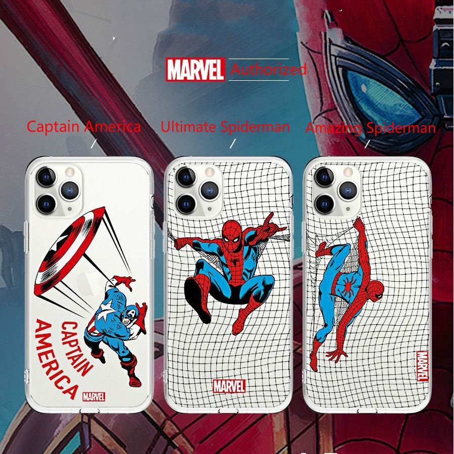 Case Motif Marvel Captain America Dan Spiderman Anti Sidik