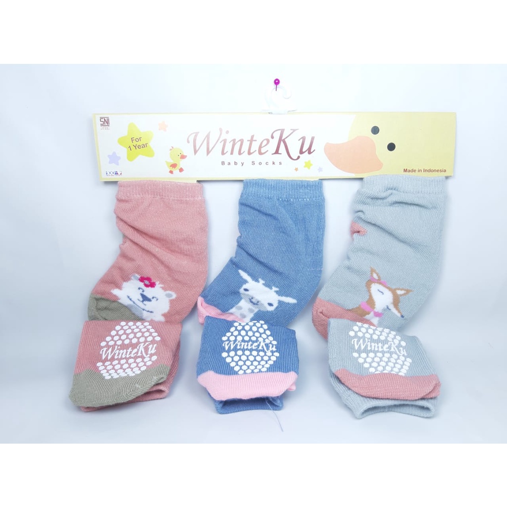 WINTEKU baby sock prewalker winteku animals- 1tahun-2tahun