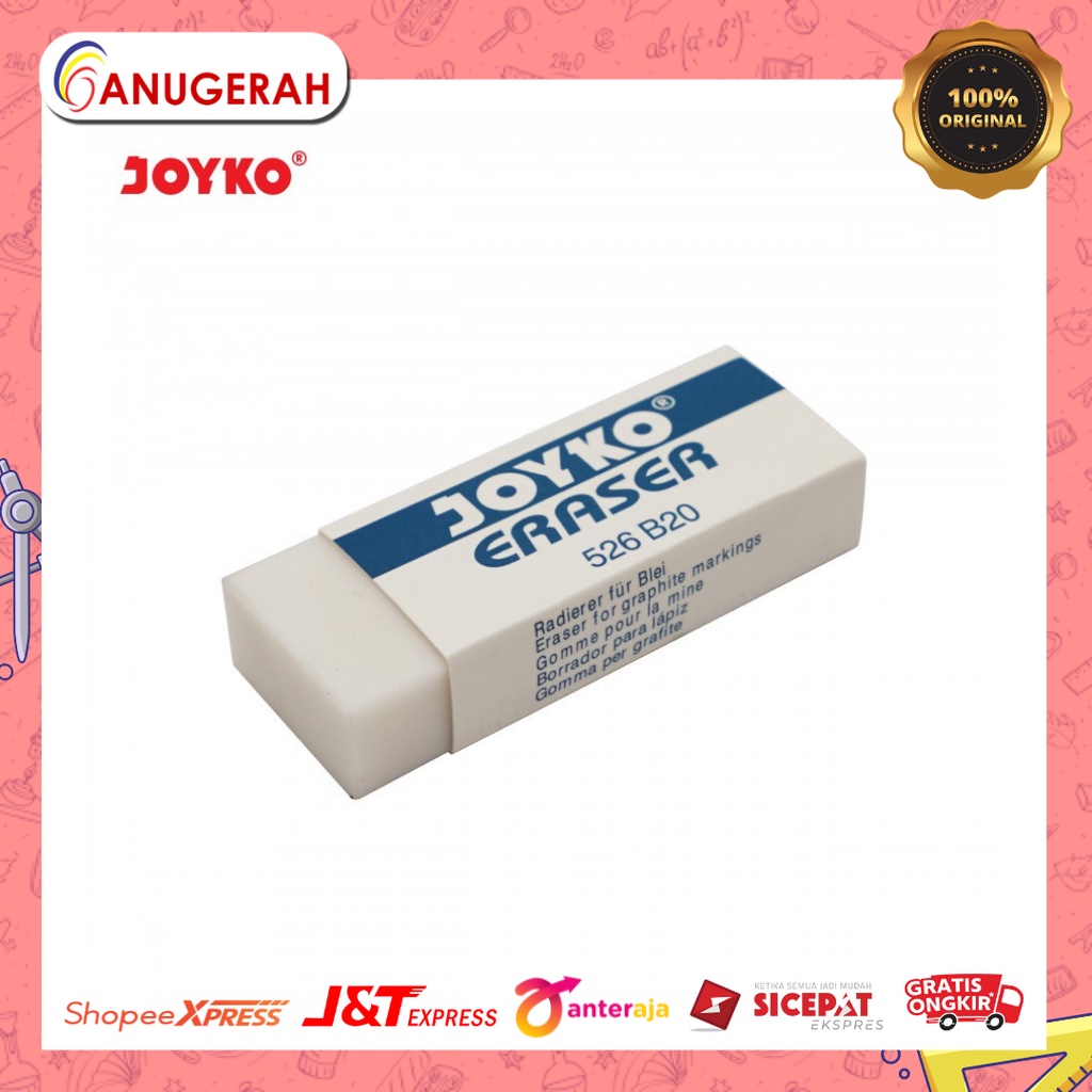 

JOYKO 526 B20 PENGHAPUS BESAR PUTIH / ERASER / STIP