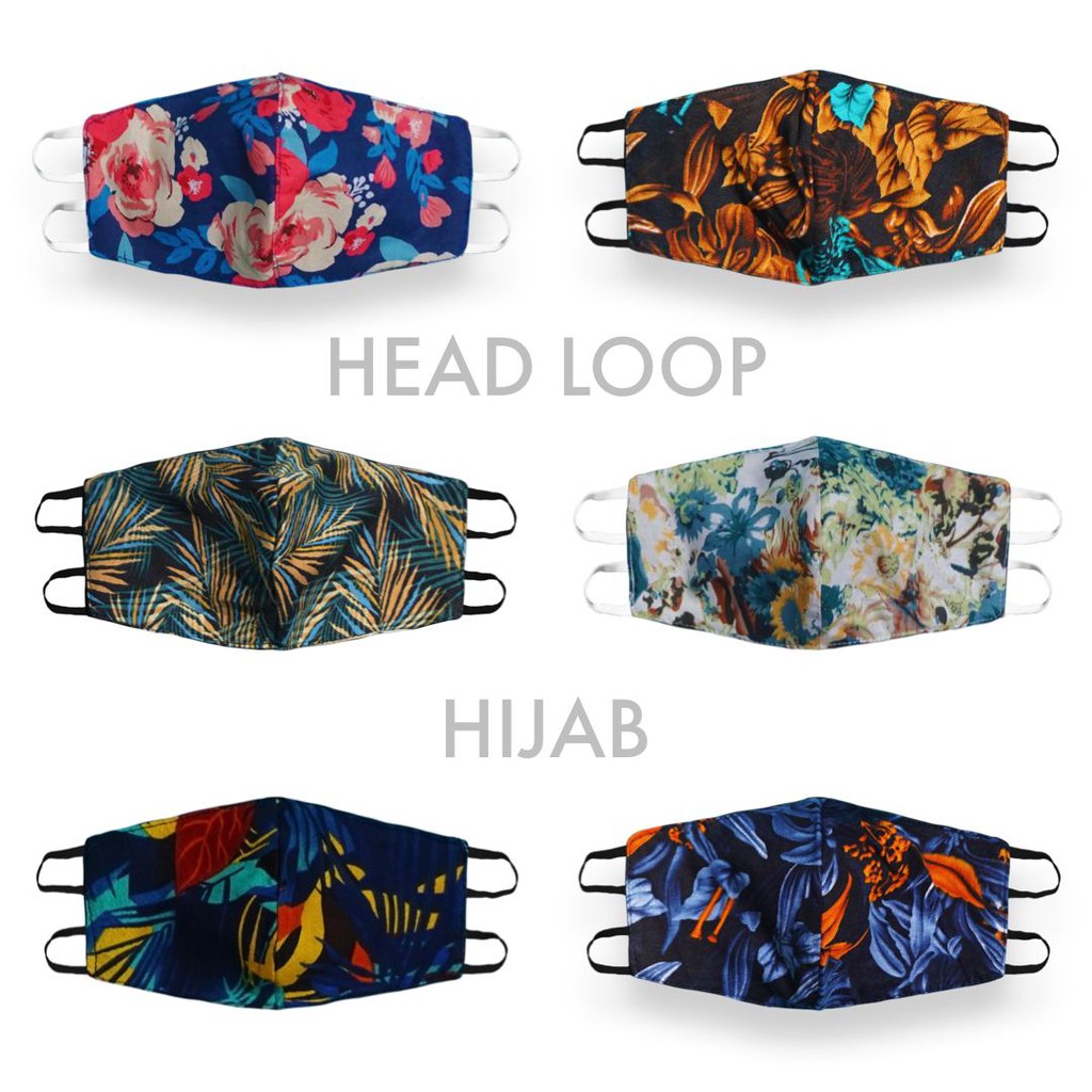 Masker 3 Ply Tie Dye  Non Medis Earloop &amp; Headloop