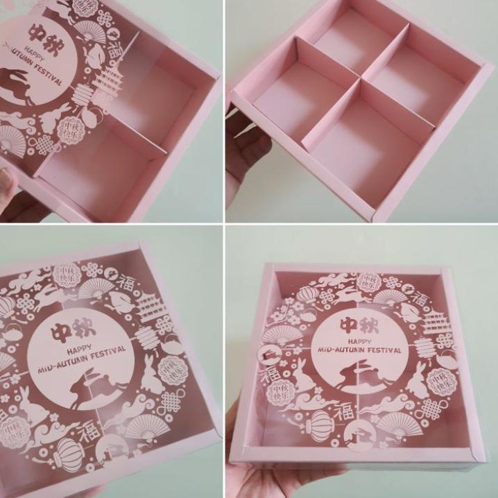 

Dus mika mooncake 100 gr sekat 4 " Mid Autumn II Varian warna " ( 1 pack isi 5 pcs dus & kartu ucapan )