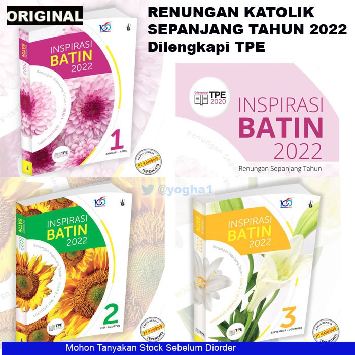 INSPIRASI BATIN 2022 - Renungan Harian Katolik Sepanjang Tahun Dilengkapi TPE - Buku Katolik Origina