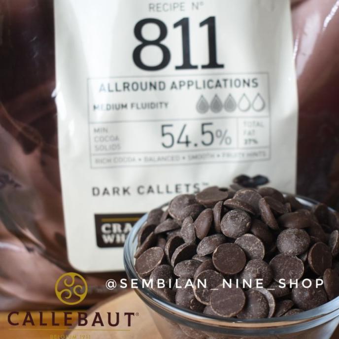 

CALLEBAUT 811 DARK CALLETS 54,5% DARK CHOCOLATE COUVERTURE 250 GRAM