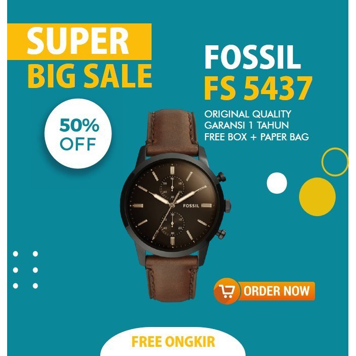 Jam Tangan Fossil FS5437 Pria Original