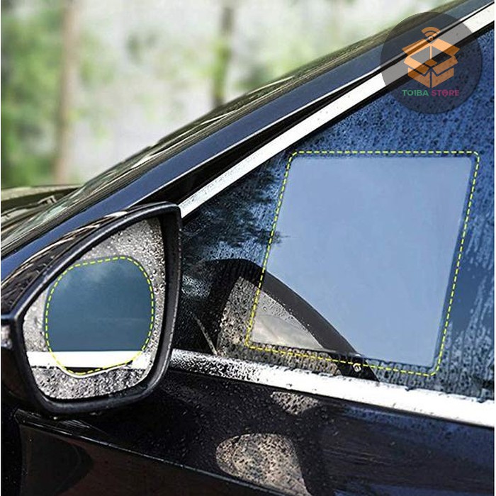 Stiker Jendela Mobil Anti Fog Embun Lihat Tembus Spion Kaca Film Besar / anti embun, air daun talas