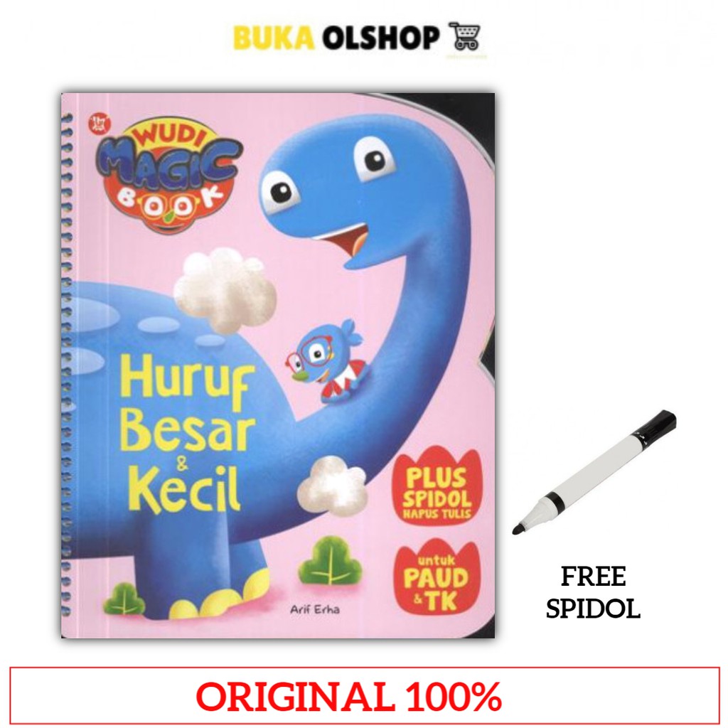 

Free Spidol Wudi Magic Book Huruf Besar & Kecil Buku Tulis Hapus Anak