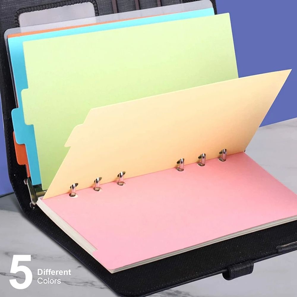 Lanfy 5pcs / Set Kertas Isi Ulang Indeks Binder A5 A6 A7 Aneka Warna