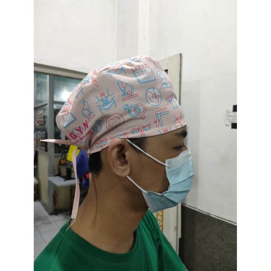 Head Cap OBGYN Obstetrics and Gynecology /Topi Bedah / Haircap Topi Medis / Nurse Cap / Topi Dokter 