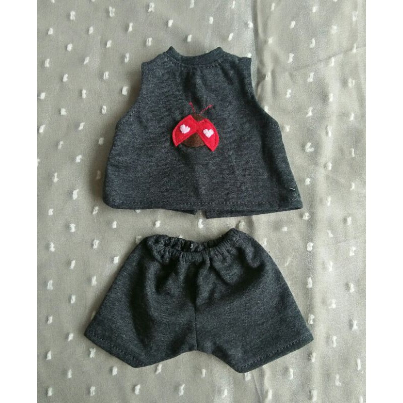 setelan baju boneka baby alive gambar kepik
