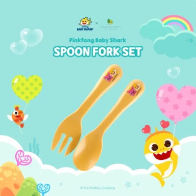DOWN TO EARTH PINKFONG CORN BASED BABY SPOON &amp; FORK