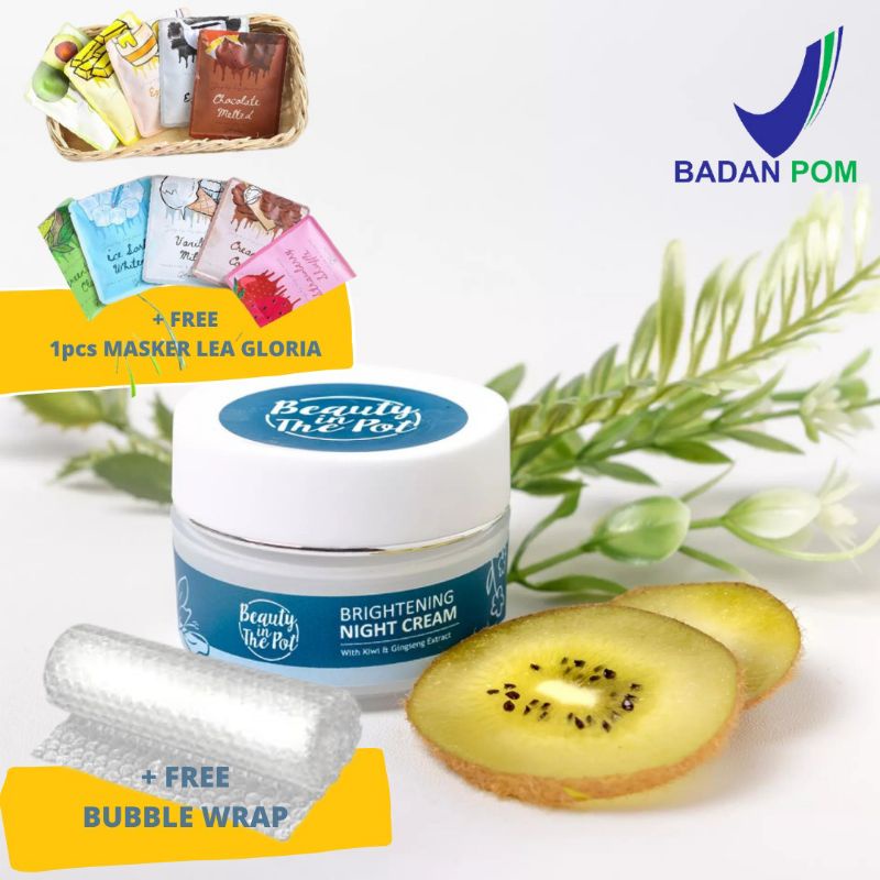 BEAUTY IN THE POT - BRIGHTENING NIGHT CREAM WITH KIWI &GINSENG EXTRACT