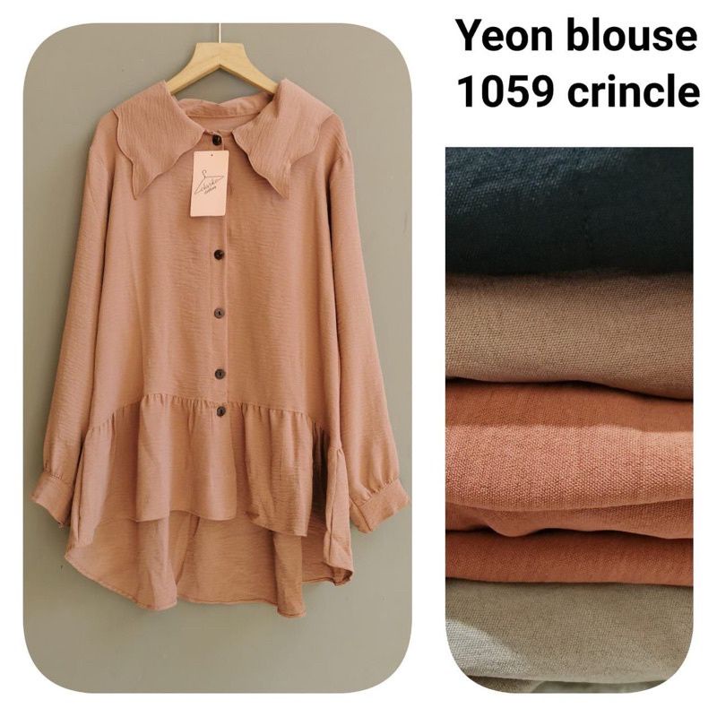 1059 YEON BLOUSE CRINCLE BY CLARKE - BLOUSE CRINCLE / ATASAN CRINCLE / ATASAN CLARKE