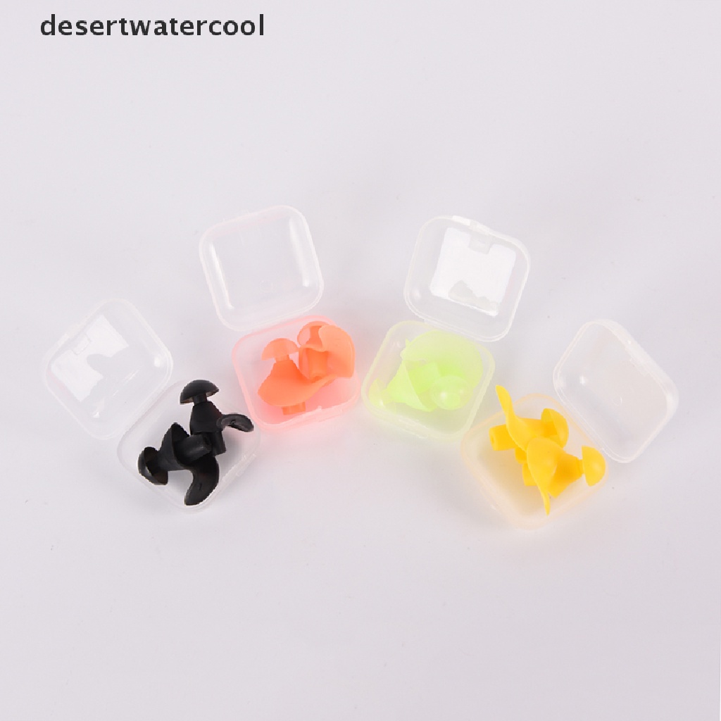 Deid 1 Pasang Ear plug Silikon Lembut Anti Bising / Air Untuk Berenang