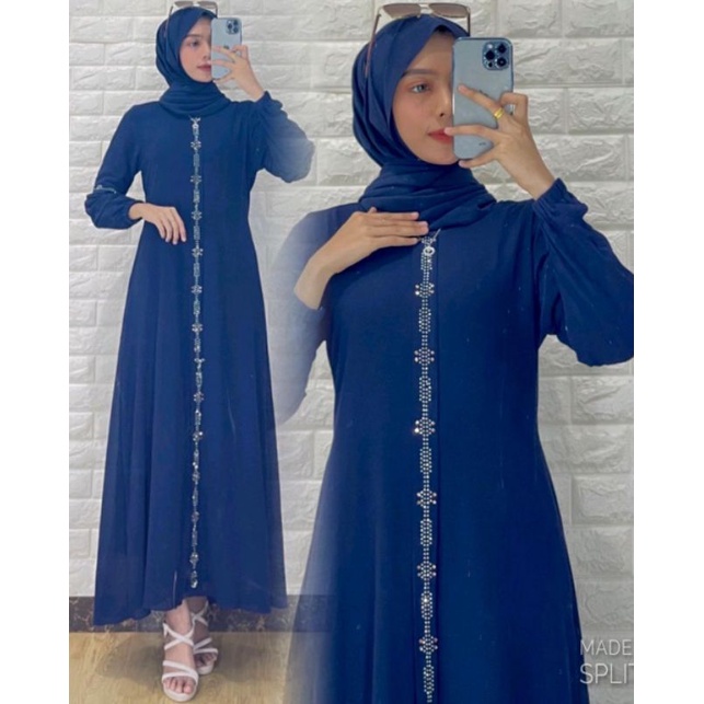 Gamis Melayu Ceruty babydoll Payet Premium