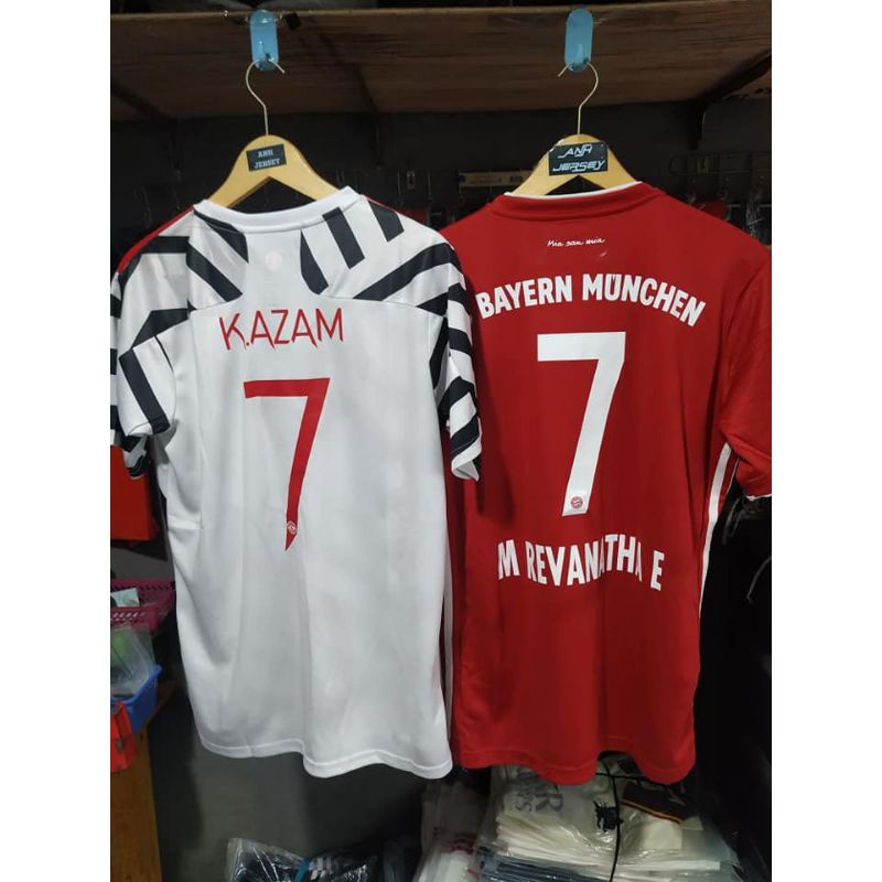 PASANG NAMA DAN NOMOR PUNGGUNG JERSEY