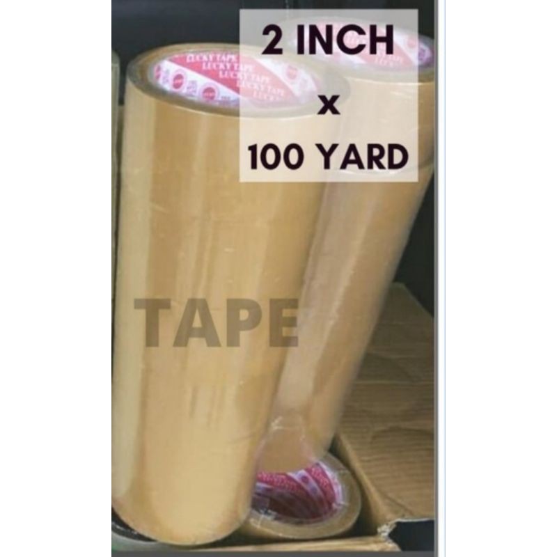 lakban bening / coklat 2 inch 100 yard. 1 slop 6 roll