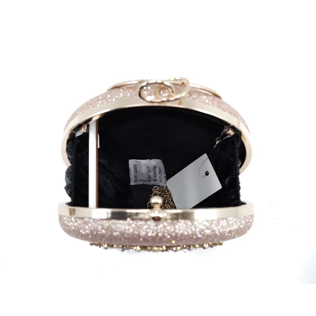 BJ20096 (DAPAT BOX) - APRICOT/BLACK/COFFEE/GOLD - TAS PESTA ROUND BAG CLUTCH TALI RANTAI IMPORT TERMURAH TAS WANITA FASHION IMPORT MODIS ELEGAN TERMURAH TERLARIS TERBARU BAGSTORE JAKARTA TAS BATAM JT0096 EL5567 CR7804 LT2082 BQ3517