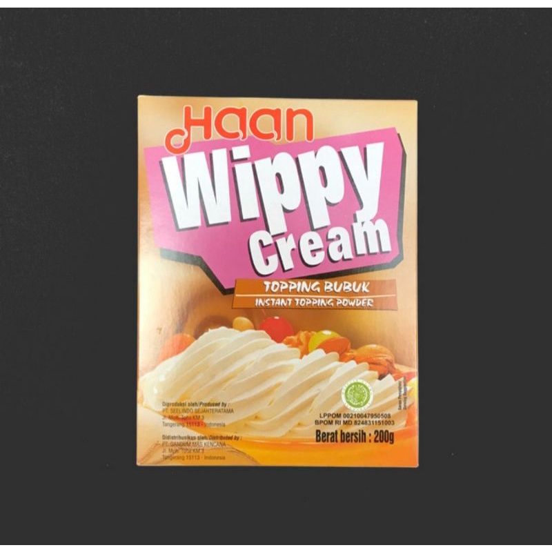 

TEPUNG HAAN WIPPY CREAM 200 GR | TEPUNG PREMIX